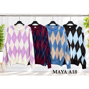 Sweter damski okrągły