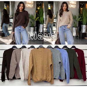 Sweter damski okrągły