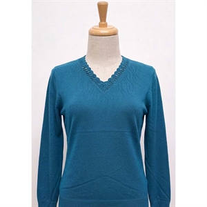 Sweter damski z dekoltem w serek  M/L-XL/2XL