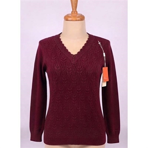 Sweter damski z dekoltem w serek  L/XL-2XL/3XL