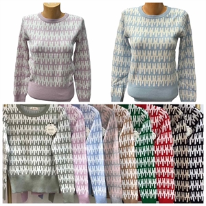 Sweter damski z wzorem M-2XL