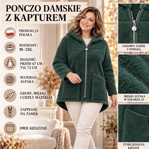 Gruba bluza z alpaki produkt Polski M-2XL