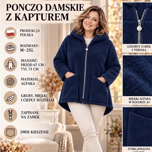 Gruba bluza z alpaki produkt Polski M-2XL