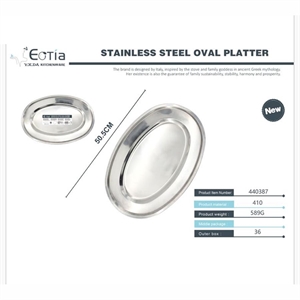 Talerz owalny ze stali nierdzewnej