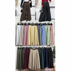 Spodnie szerokie nogawki damskie produkt Włoski