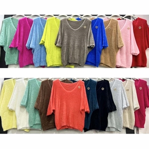 Sweter damski z krótkim rękawem