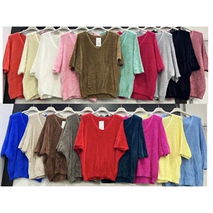 Sweter damski z krótkim rękawem