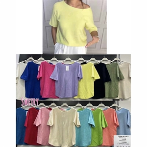 Sweter damski z krótkim rękawem