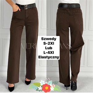Jeansy szerokie nogawki  S-2XL