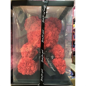 Prezent walentynkowy - Miś z różyczek 45cm