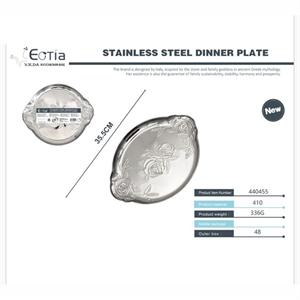 Talerz obiadowy ze stali nierdzewnej