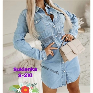 Sukienka jeansowa damska S-2XL