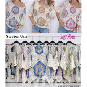 Sweter damski okrągły