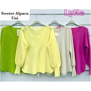 Sweter damski z dekoltem w serek