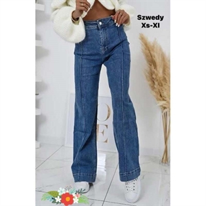 Jeansy szerokie nogawki  XS-XL