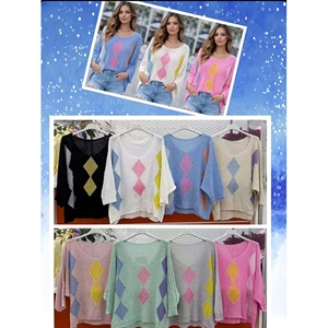 Sweter damski z dekoltem w serek