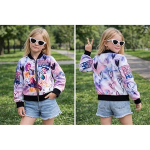 Bluza dziewczęca bez kaptura na suwak (4-14) - Produkt Włoski