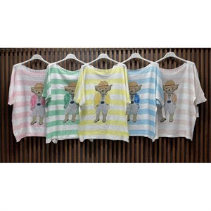 Sweter damski z krótkim rękawem