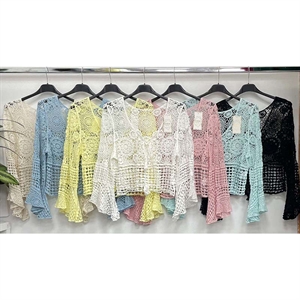 Ażurowy sweter damski