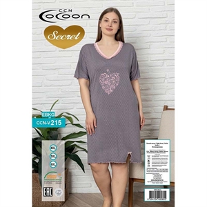 Koszula nocna damska Wiskoza (4XL-6XL) - Turecki Produkt