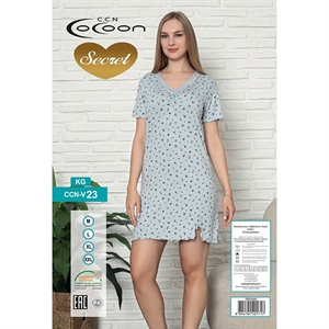 Koszula nocna damska Wiskoza (M-2XL) - Turecki Produkt