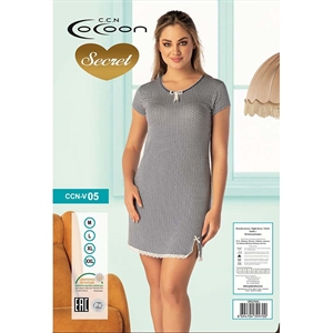 Koszula nocna damska Wiskoza (M-2XL) - Turecki Produkt