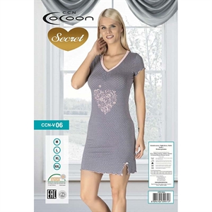 Koszula nocna damska Wiskoza (M-2XL) - Turecki Produkt