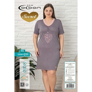 Koszula nocna damska Wiskoza (XL-3XL) - Turecki Produkt
