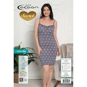 Koszula nocna damska Wiskoza (M-2XL) - Turecki Produkt