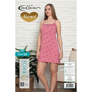 Koszula nocna damska Wiskoza (M-2XL) - Turecki Produkt