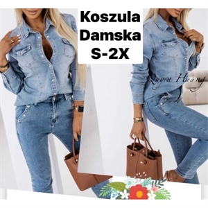Koszula jeansowa damska  S-2XL