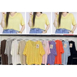 Sweter damski z krótkim rękawem