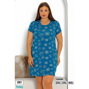 Koszula nocna damska 95% WISKOZA + 5% POLIESTER (M-2XL) - Turecki Produkt