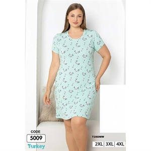 Koszula nocna damska 95% WISKOZA + 5% POLIESTER (2XL-4XL) - Turecki Produkt