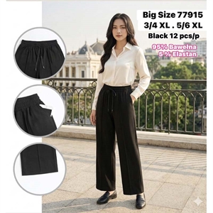 Spodnie szerokie nogawki damskie Big Size  3/4XL-5/6XL