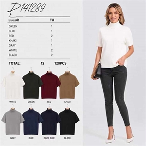 Sweter damski z krótkim rękawem