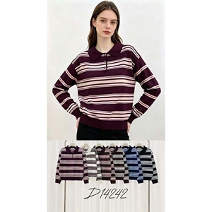 Sweter damski z kołnierzykiem
