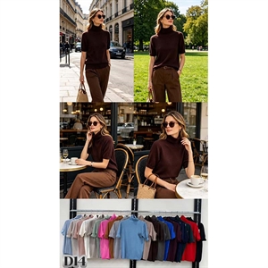Sweter damski z krótkim rękawem