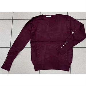 Sweter damski z dekoltem w serek S/M-M/L