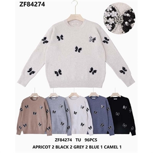 Sweter damski okrągły