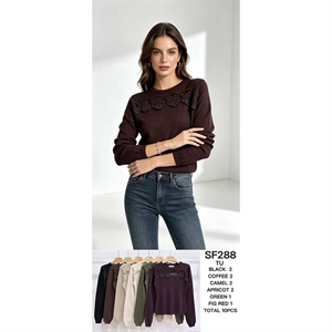 Sweter damski okrągły