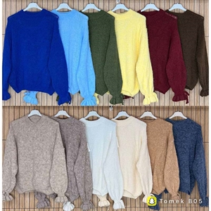 Sweter damski okrągły