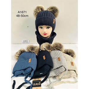 Komplet Czapka + Komin  48-50cm
