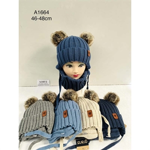 Komplet Czapka + Komin  46-48cm