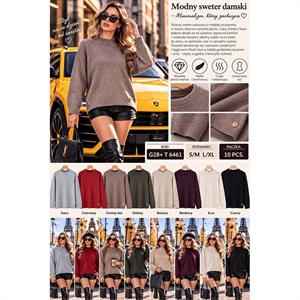 Sweter damski okrągły  S/M-L/XL