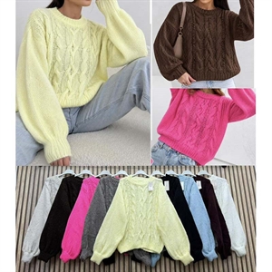 Sweter damski okrągły