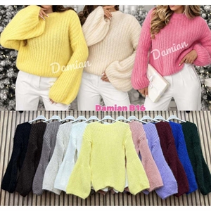 Sweter damski okrągły