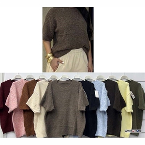 Sweter damski z krótkim rękawem