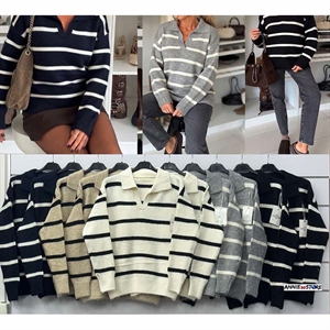 Sweter damski z dekoltem w serek