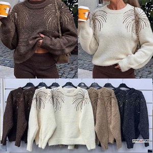 Sweter damski okrągły